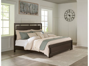 Covetown Dark Brown King Panel Bed - Ornate Home