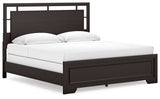 Covetown Dark Brown King Panel Bed - Ornate Home