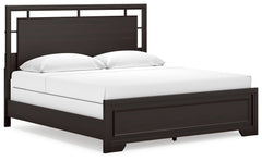 Covetown Dark Brown King Panel Bed - Ornate Home