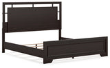 Covetown Dark Brown King Panel Bed - Ornate Home