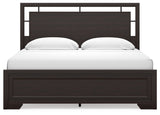 Covetown Dark Brown King Panel Bed - Ornate Home
