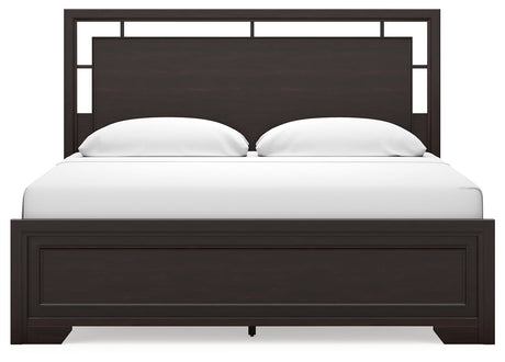 Covetown Dark Brown King Panel Bed - Ornate Home