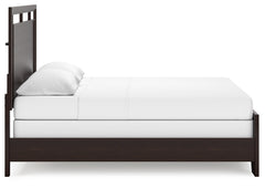 Covetown Dark Brown King Panel Bed - Ornate Home