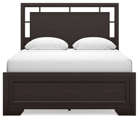 Covetown Dark Brown Queen Panel Bed - Ornate Home
