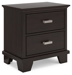 Covetown Dark Brown Queen Panel Bedroom Set with Nightstand - Ornate Home
