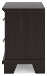 Covetown Dark Brown Queen Panel Bedroom Set with Nightstand - Ornate Home