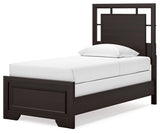 Covetown Dark Brown Twin Panel Bed (Online Special Price) - Ornate Home