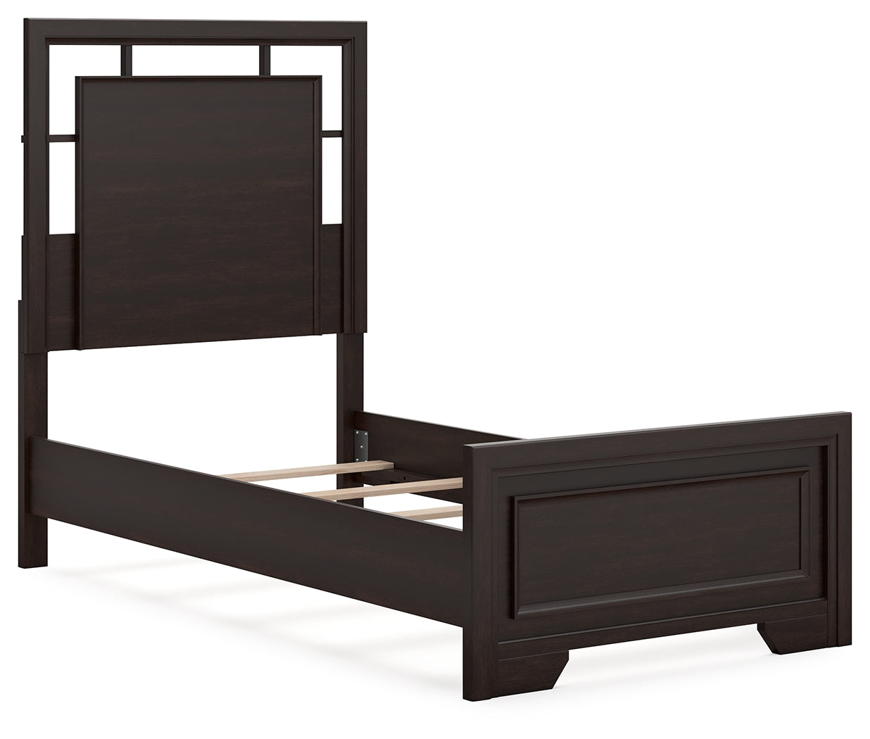 Covetown Dark Brown Twin Panel Bed (Online Special Price) - Ornate Home