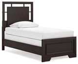 Covetown Dark Brown Twin Panel Bed (Online Special Price) - Ornate Home