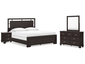 Covetown King Panel Bed, Dresser, Mirror and Nightstand - Ornate Home