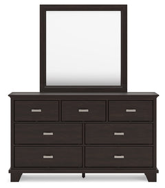 Covetown King Panel Bed, Dresser, Mirror and Nightstand - Ornate Home