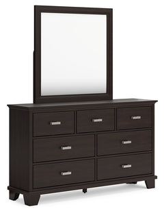 Covetown King Panel Bed, Dresser, Mirror and Nightstand - Ornate Home