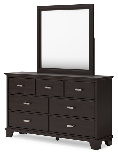 Covetown King Panel Bed, Dresser, Mirror and Nightstand - Ornate Home