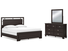Covetown King Panel Bedroom Set with Dresser and Mirror - Ornate Home
