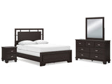Covetown Queen Panel Bedroom Set with Dresser, Mirror and Nightstand - Ornate Home