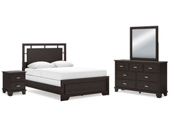 Covetown Queen Panel Bedroom Set with Dresser, Mirror and Nightstand - Ornate Home
