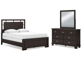 Covetown Queen Panel Bedroom Set with Dresser and Mirror - Ornate Home