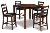 Coviar Brown Counter Height Dining Room Set (Set of 5) - Ornate Home