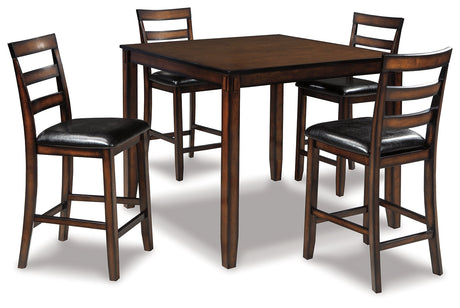 Coviar Brown Counter Height Dining Room Set (Set of 5) - Ornate Home
