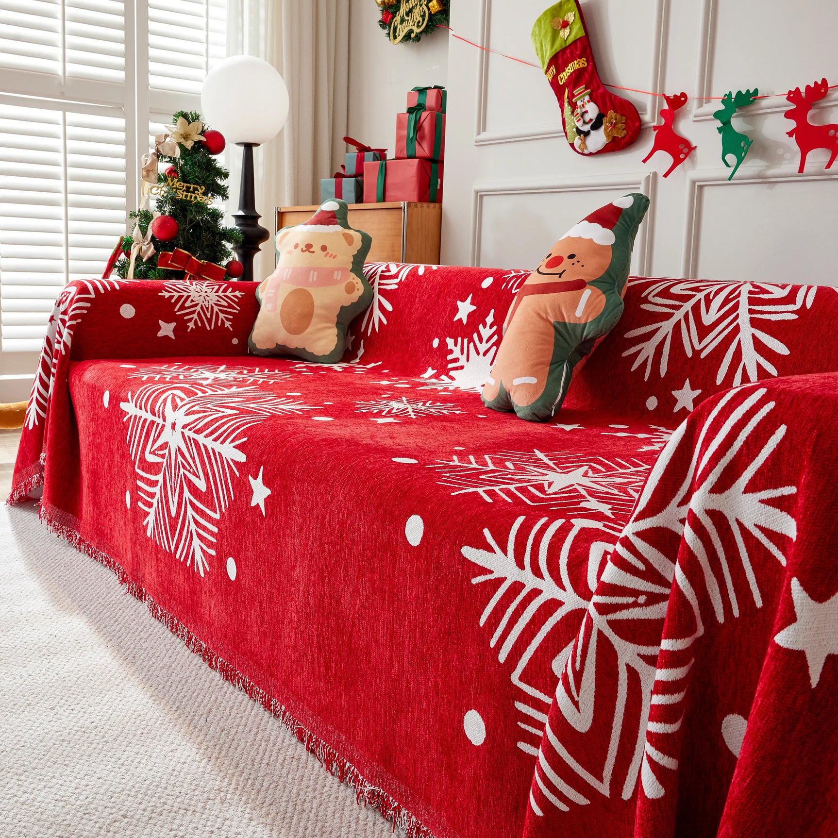 Cozy Chenille Couch Cover Blanket, Non Slip Sofa Cover, Furniture Covers for Pets - Ornate Home