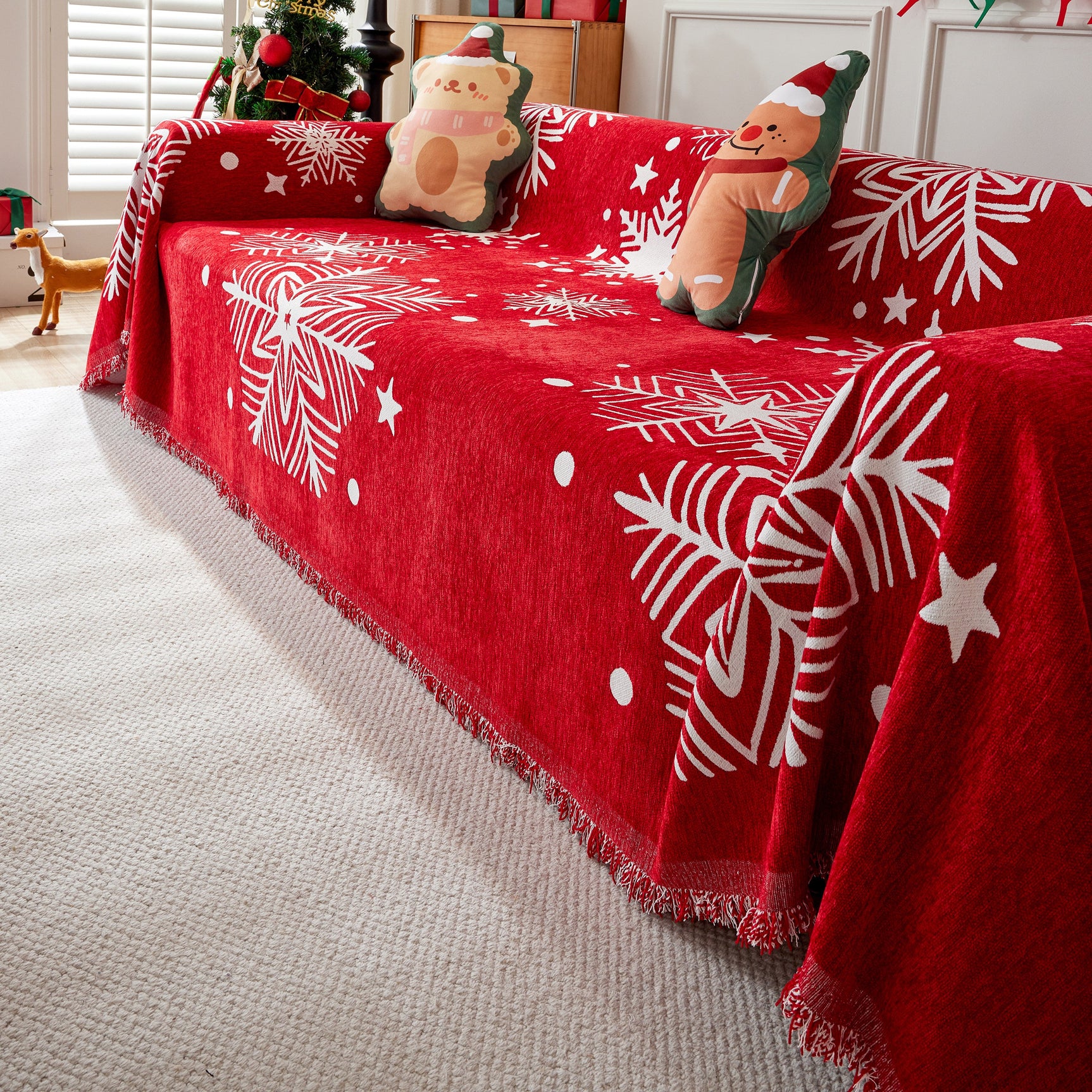 Cozy Chenille Couch Cover Blanket, Non Slip Sofa Cover, Furniture Covers for Pets - Ornate Home