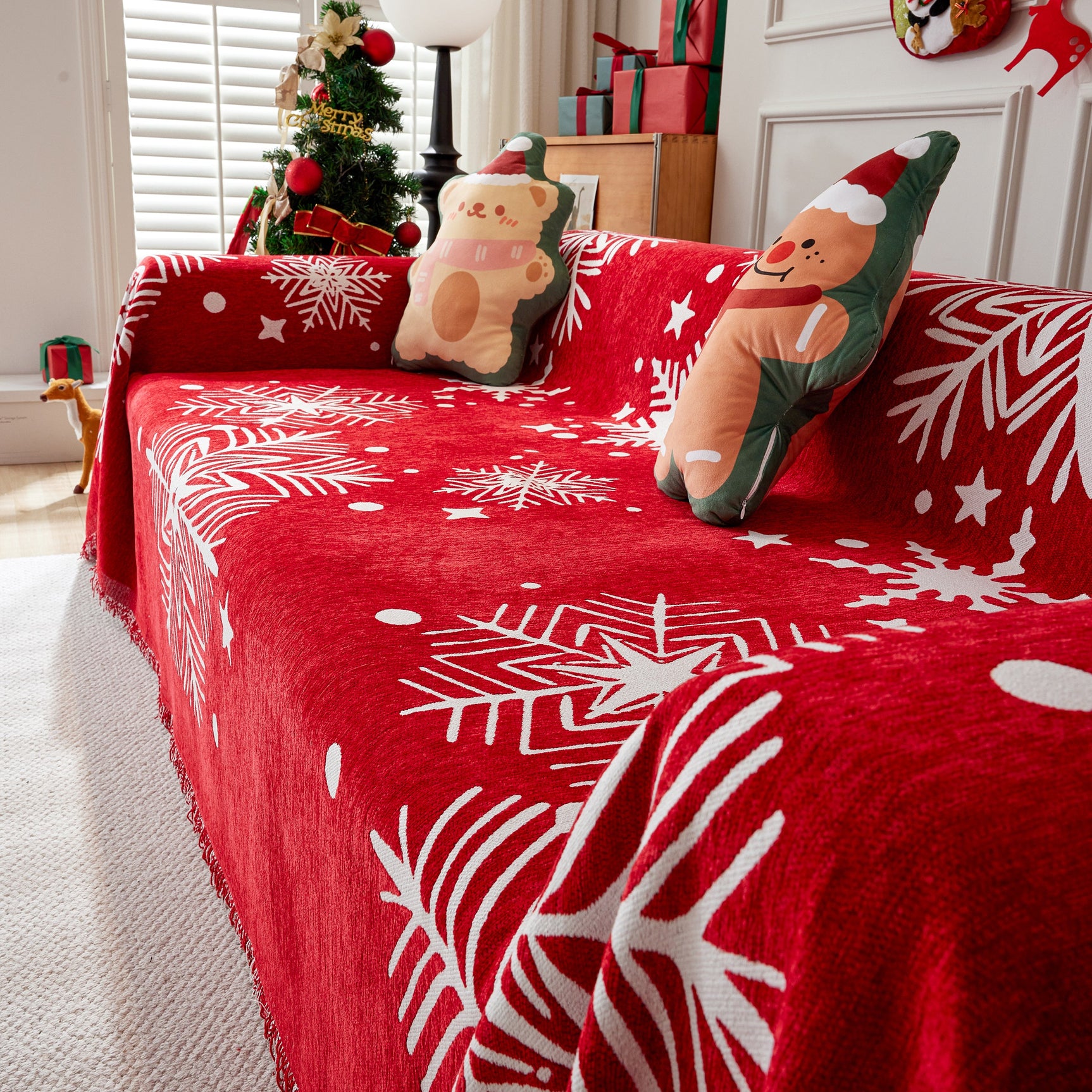 Cozy Chenille Couch Cover Blanket, Non Slip Sofa Cover, Furniture Covers for Pets - Ornate Home