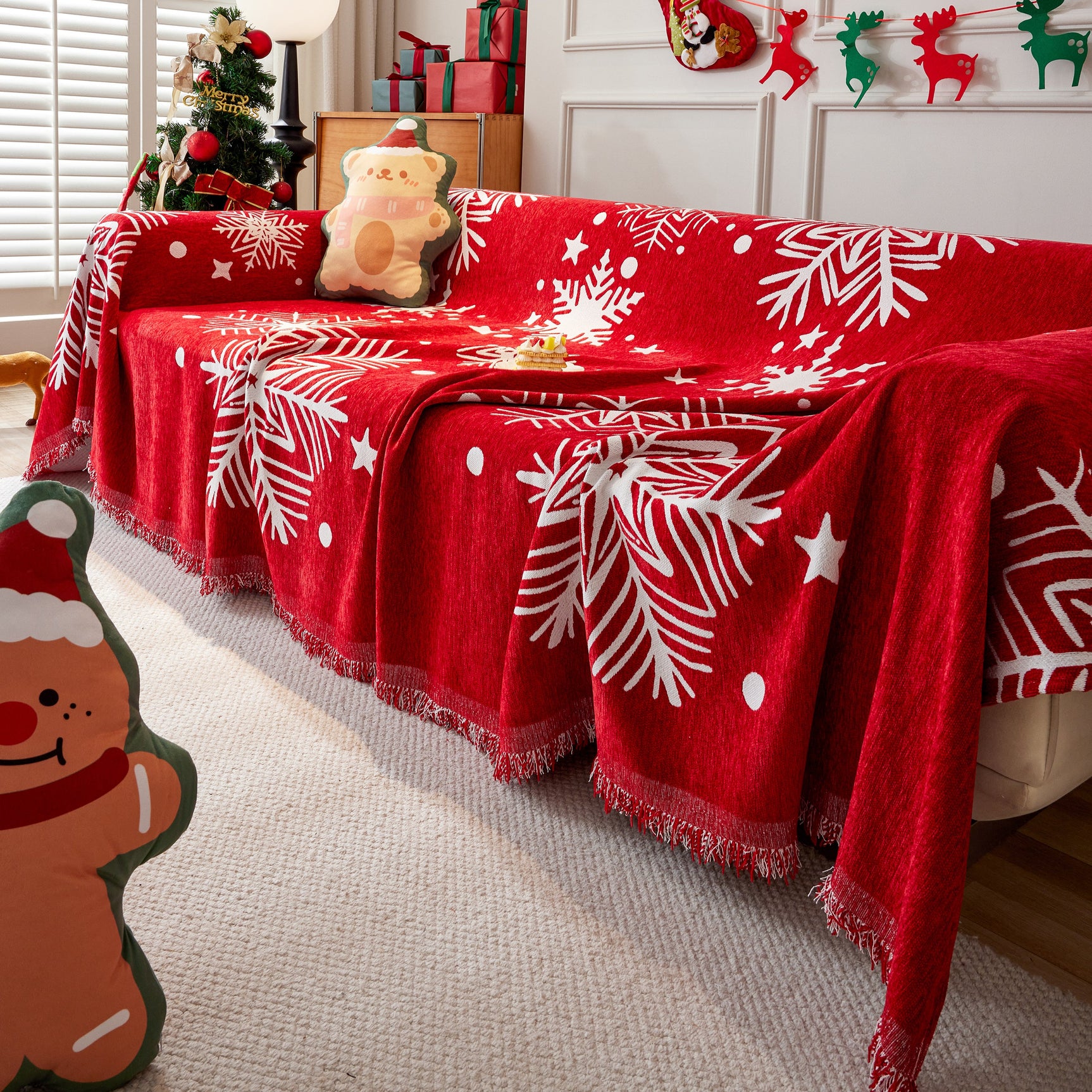 Cozy Chenille Couch Cover Blanket, Non Slip Sofa Cover, Furniture Covers for Pets - Ornate Home