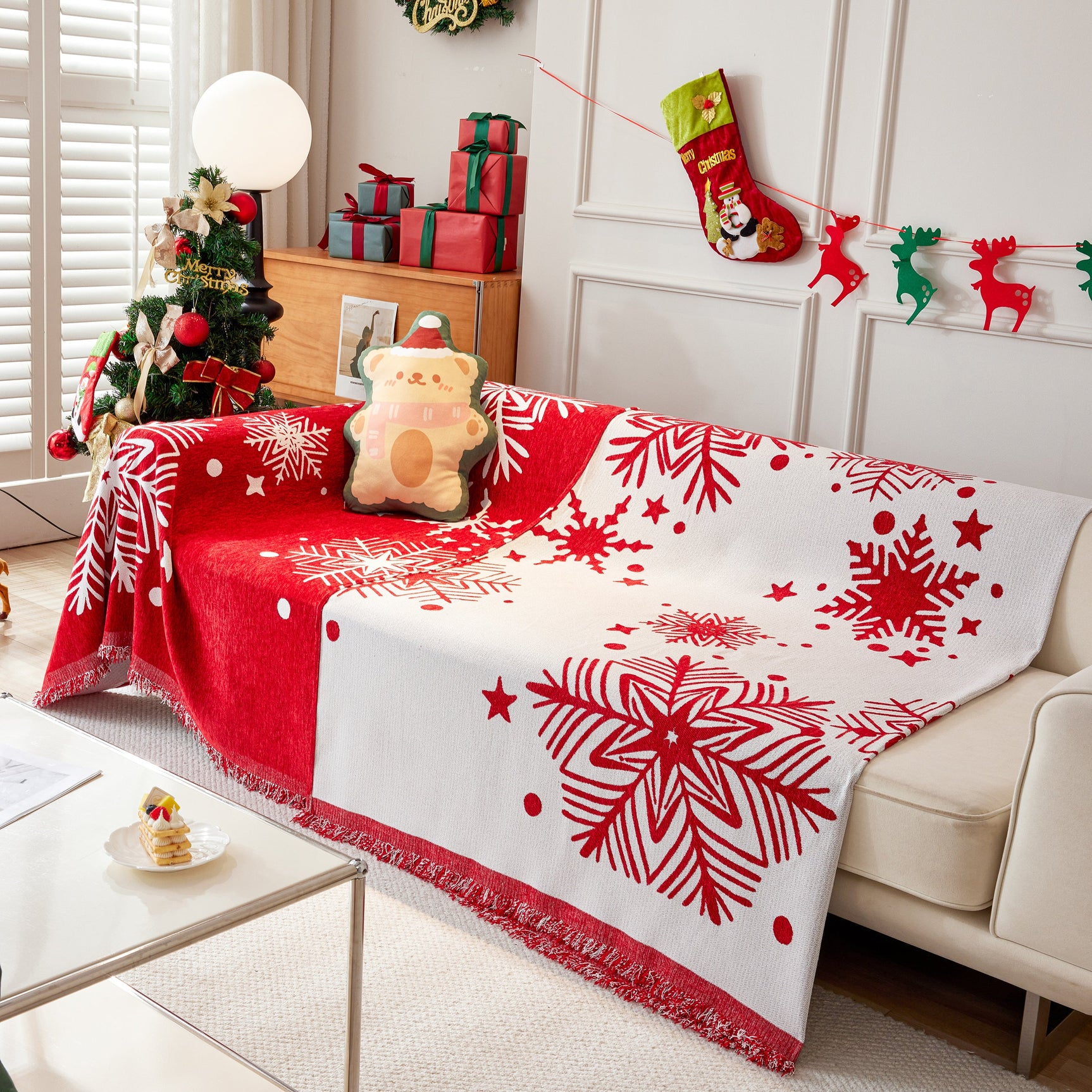 Cozy Chenille Couch Cover Blanket, Non Slip Sofa Cover, Furniture Covers for Pets - Ornate Home