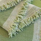 Cozy Couch Throw Blanket with Tassels, Jacquard Leaf Pattern Furniture Protector - Ornate Home