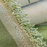 Cozy Couch Throw Blanket with Tassels, Jacquard Leaf Pattern Furniture Protector - Ornate Home