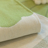 Cozy Couch Throw Blanket with Tassels, Jacquard Leaf Pattern Furniture Protector - Ornate Home