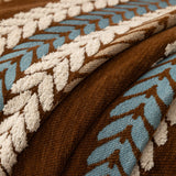 Cozy Decorative Throw Blanket for Couches, Boho Plush Woven Sofa Cover with Stripes - Ornate Home