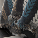 Cozy Decorative Throw Blanket for Couches, Boho Plush Woven Sofa Cover with Stripes - Ornate Home