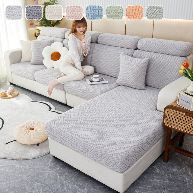 Cozy Polar Fleece Cushion Covers, Pet Friendly Stretch Sofa Covers for L-Shaped Couch and Recliner - Ornate Home