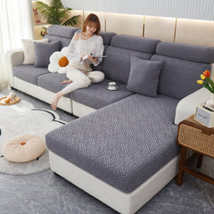 Cozy Polar Fleece Cushion Covers, Pet Friendly Stretch Sofa Covers for L-Shaped Couch and Recliner - Ornate Home