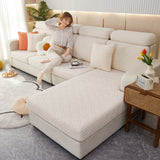 Cozy Polar Fleece Cushion Covers, Pet Friendly Stretch Sofa Covers for L-Shaped Couch and Recliner - Ornate Home