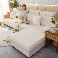 Cozy Polar Fleece Cushion Covers, Pet Friendly Stretch Sofa Covers for L-Shaped Couch and Recliner - Ornate Home