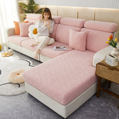 Cozy Polar Fleece Cushion Covers, Pet Friendly Stretch Sofa Covers for L-Shaped Couch and Recliner - Ornate Home