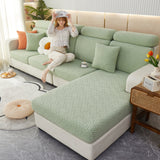 Cozy Polar Fleece Cushion Covers, Pet Friendly Stretch Sofa Covers for L-Shaped Couch and Recliner - Ornate Home