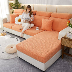 Cozy Polar Fleece Cushion Covers, Pet Friendly Stretch Sofa Covers for L-Shaped Couch and Recliner - Ornate Home