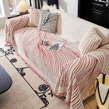 Cozy Striped Sofa Throw Blanket L Shaped Sectional Couch Covers Luxury Throws for Sofas - Ornate Home