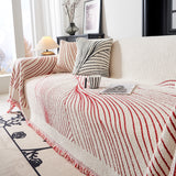 Cozy Striped Sofa Throw Blanket L Shaped Sectional Couch Covers Luxury Throws for Sofas - Ornate Home