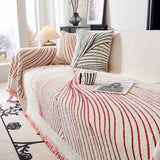 Cozy Striped Sofa Throw Blanket L Shaped Sectional Couch Covers Luxury Throws for Sofas - Ornate Home