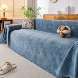 Cozy Textured Couch Protector with Fringe, Universal Soft Slipcover for Couch Sofa Bed - Ornate Home