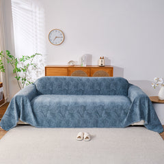 Cozy Textured Couch Protector with Fringe, Universal Soft Slipcover for Couch Sofa Bed - Ornate Home