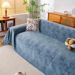 Cozy Textured Couch Protector with Fringe, Universal Soft Slipcover for Couch Sofa Bed - Ornate Home