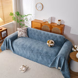 Cozy Textured Couch Protector with Fringe, Universal Soft Slipcover for Couch Sofa Bed - Ornate Home