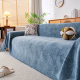 Cozy Textured Couch Protector with Fringe, Universal Soft Slipcover for Couch Sofa Bed - Ornate Home