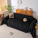 Cozy Textured Couch Protector with Fringe, Universal Soft Slipcover for Couch Sofa Bed - Ornate Home