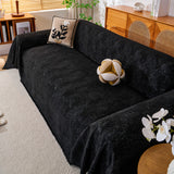 Cozy Textured Couch Protector with Fringe, Universal Soft Slipcover for Couch Sofa Bed - Ornate Home
